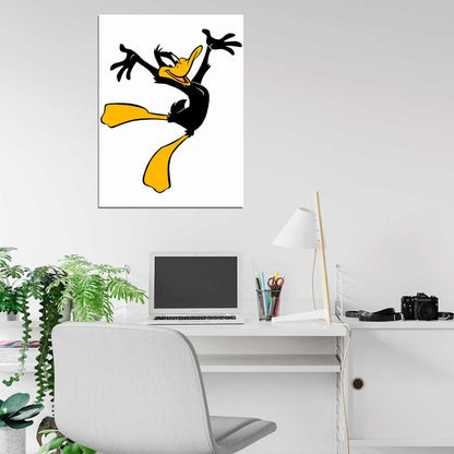 Daffy Duck Looney Tunes Cool Funny Art Wall Art Print Poster