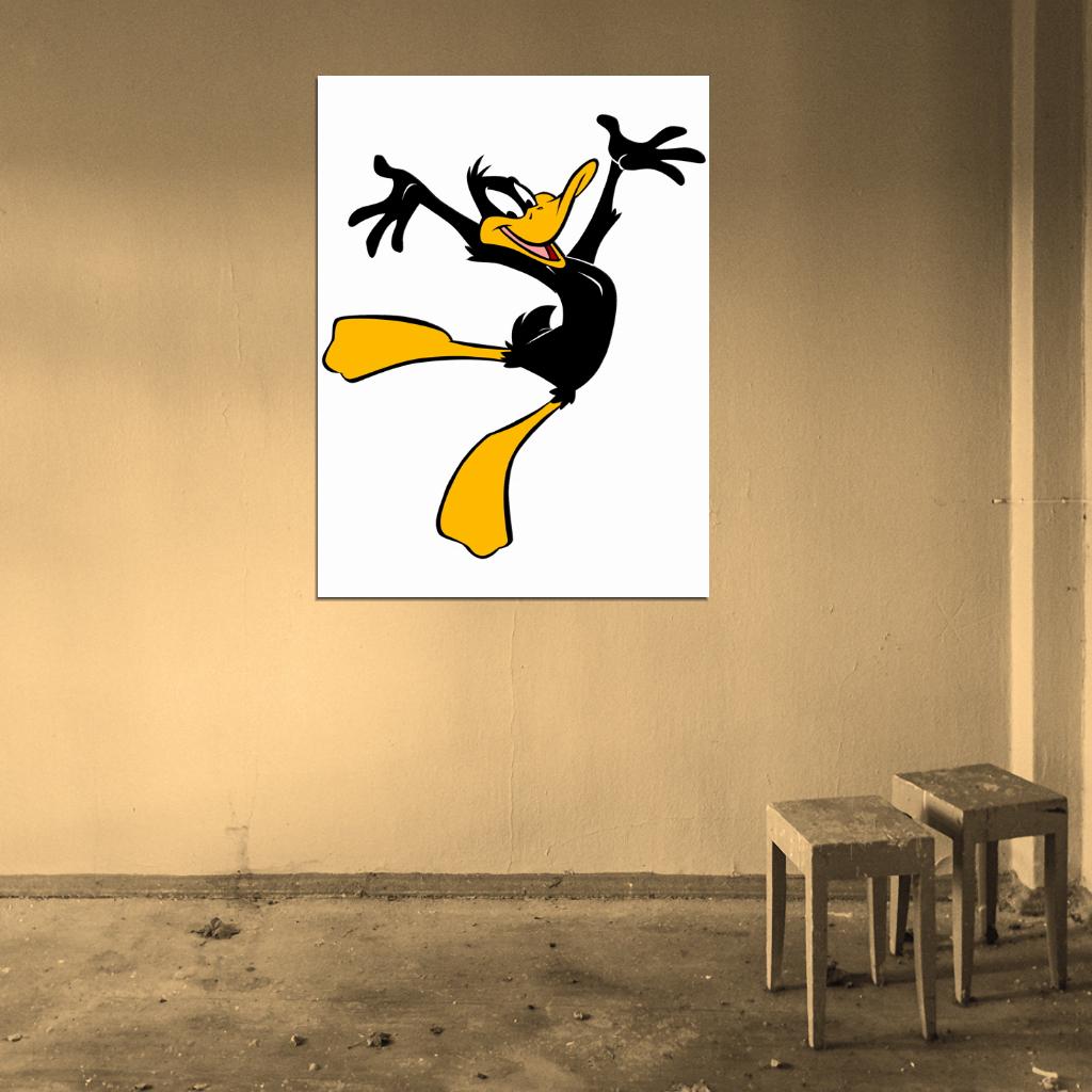 Daffy Duck Looney Tunes Cool Funny Art Wall Art Print Poster