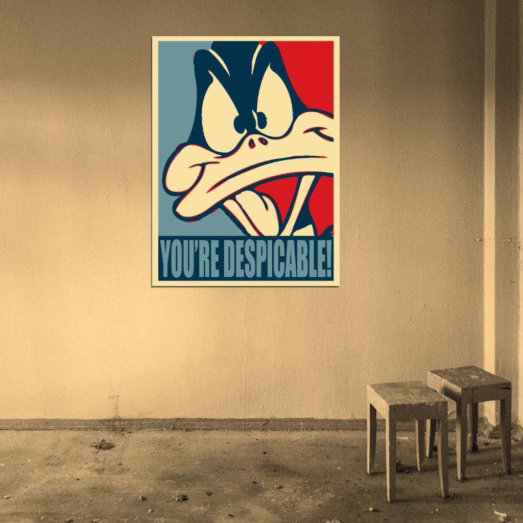 Daffy Duck Looney Tunes Cool Funny Pop Art Wall Art Print Poster