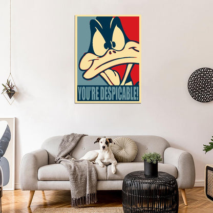 Daffy Duck Looney Tunes Cool Funny Pop Art Wall Art Print Poster