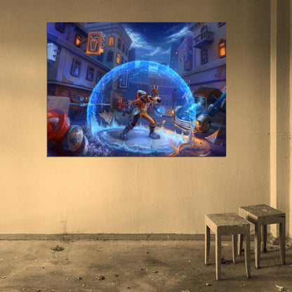 Megavolt Darkwing Duck Cool Awesome Art Wall Art Print Poster