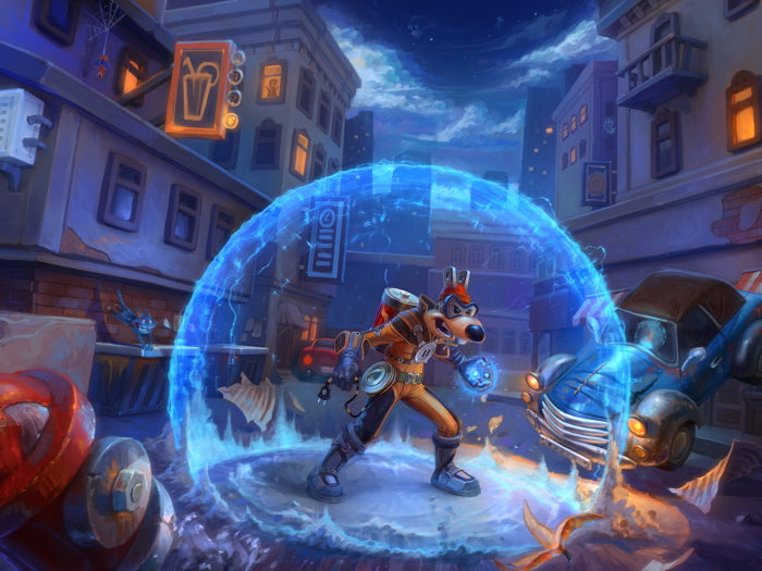 Megavolt Darkwing Duck Cool Awesome Art Wall Art Print Poster