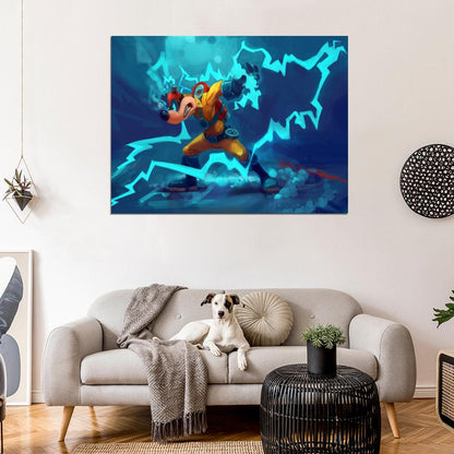 Megavolt Darkwing Duck Cool Amazing Art Wall Art Print Poster