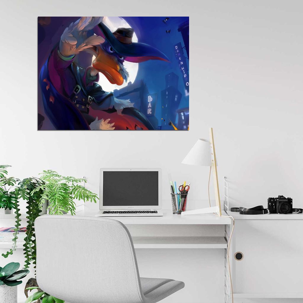 Darkwing Duck Superhero Dark Cool Awesome Art Wall Art Print Poster