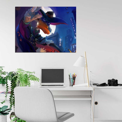 Darkwing Duck Superhero Dark Cool Awesome Art Wall Art Print Poster
