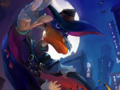 Darkwing Duck Superhero Dark Cool Awesome Art Wall Art Print Poster