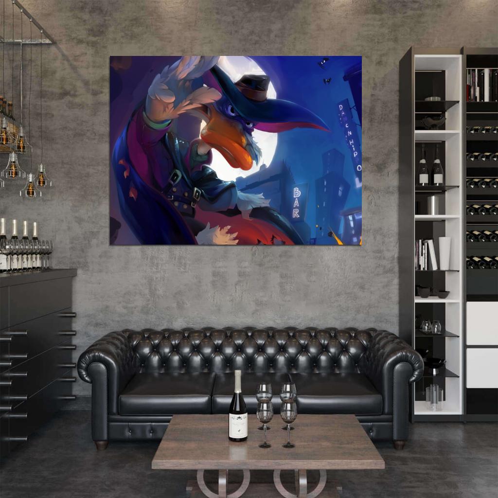 Darkwing Duck Superhero Dark Cool Awesome Art Wall Art Print Poster