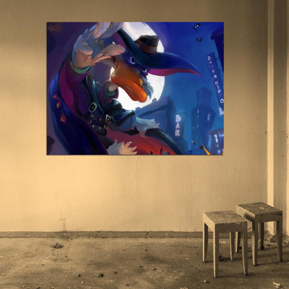 Darkwing Duck Superhero Dark Cool Awesome Art Wall Art Print Poster