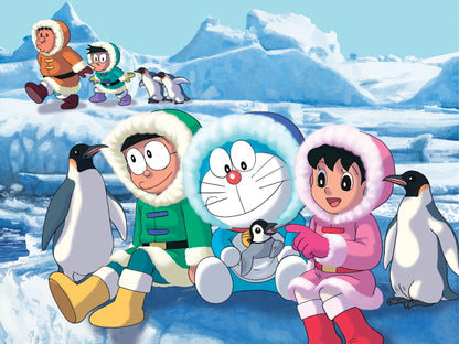 Doraemon Anime Pinguins Beautiful Art Kids Wall Art Print Poster
