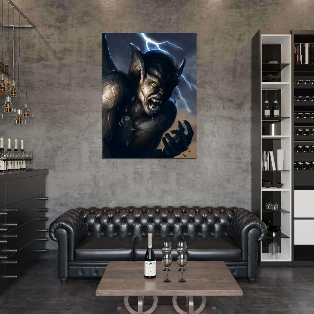Gargoyles TV Series Cartoon Awesome Dark Art Wall Art Print Poster