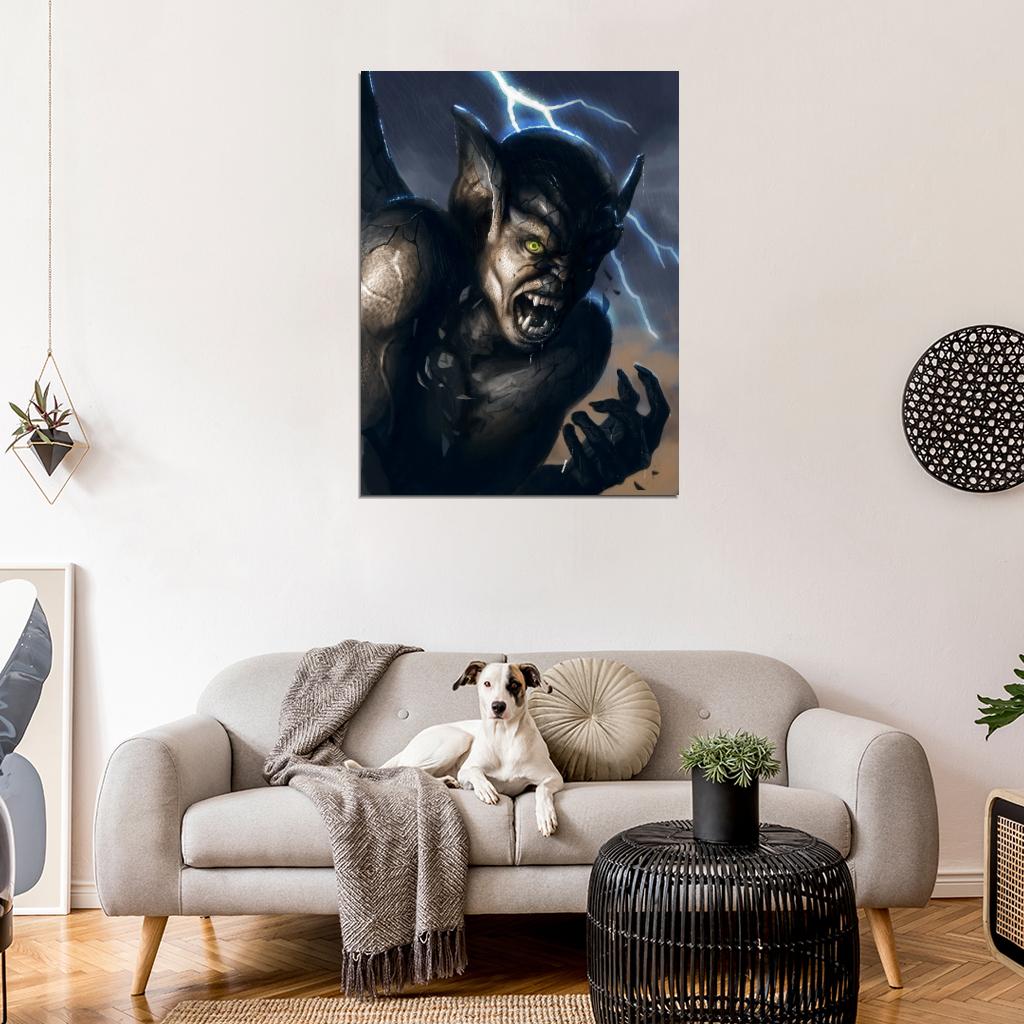 Gargoyles TV Series Cartoon Awesome Dark Art Wall Art Print Poster