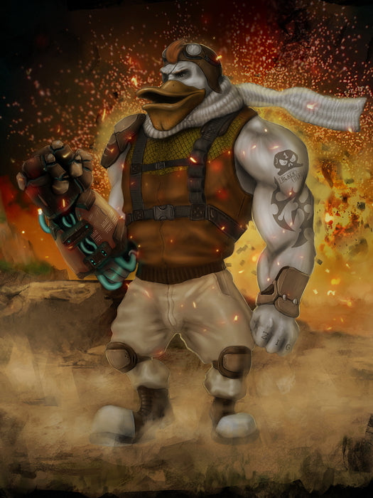 Launchpad McQuack Duck Tales Awesome Art Wall Art Print Poster