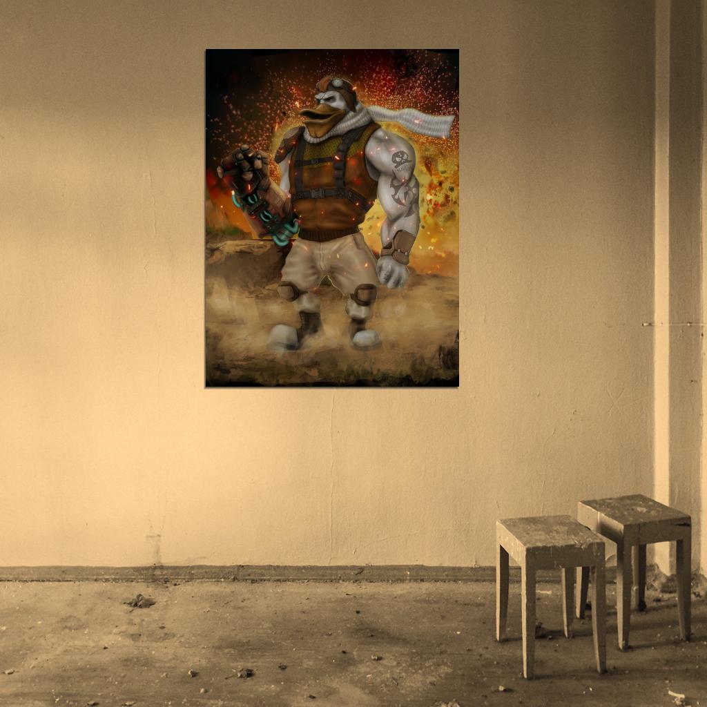 Launchpad McQuack Duck Tales Awesome Art Wall Art Print Poster