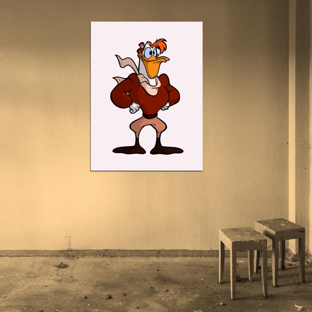 Launchpad McQuack Duck Tales Cool Cartoon Art Wall Art Print Poster