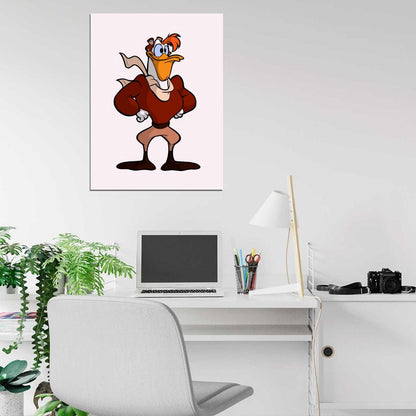 Launchpad McQuack Duck Tales Cool Cartoon Art Wall Art Print Poster