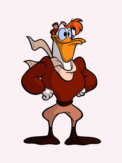 Launchpad McQuack Duck Tales Cool Cartoon Art Wall Art Print Poster