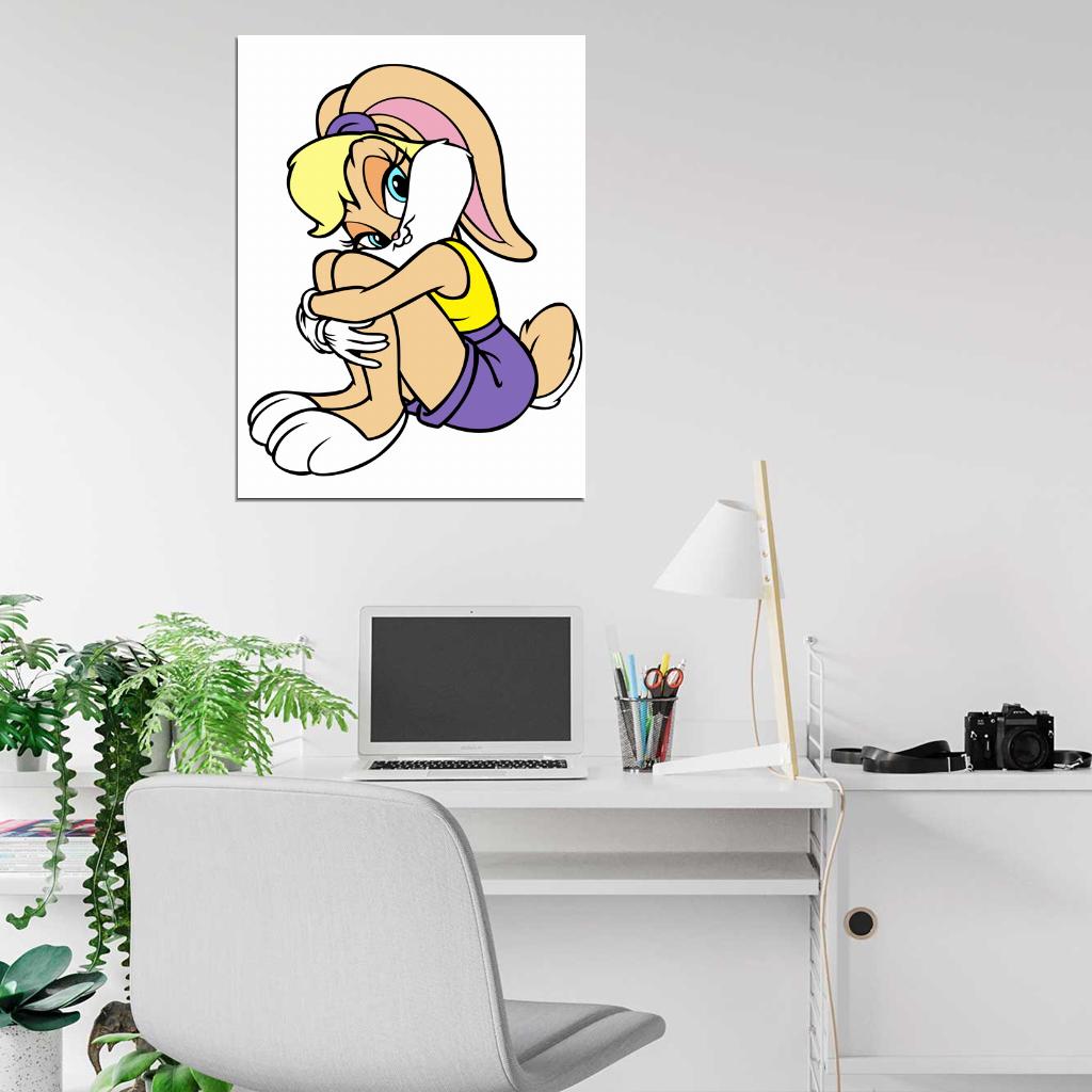Lola Bunny Cute Beautiful Looney Tunes Cartoon Art Wall Art Print Poster