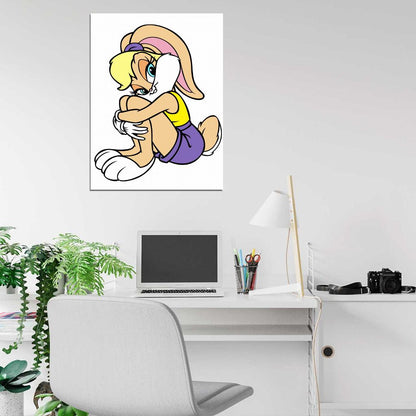 Lola Bunny Cute Beautiful Looney Tunes Cartoon Art Wall Art Print Poster