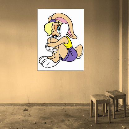 Lola Bunny Cute Beautiful Looney Tunes Cartoon Art Wall Art Print Poster