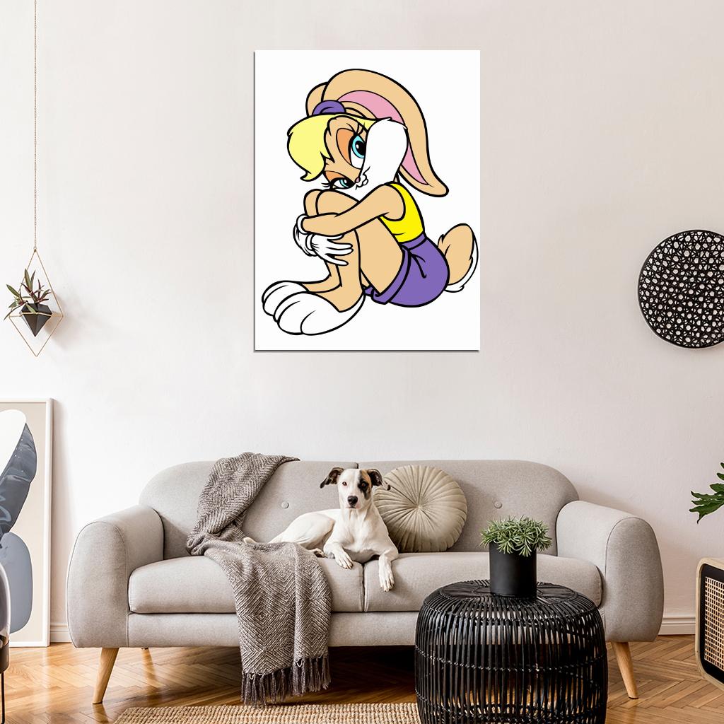 Lola Bunny Cute Beautiful Looney Tunes Cartoon Art Wall Art Print Poster