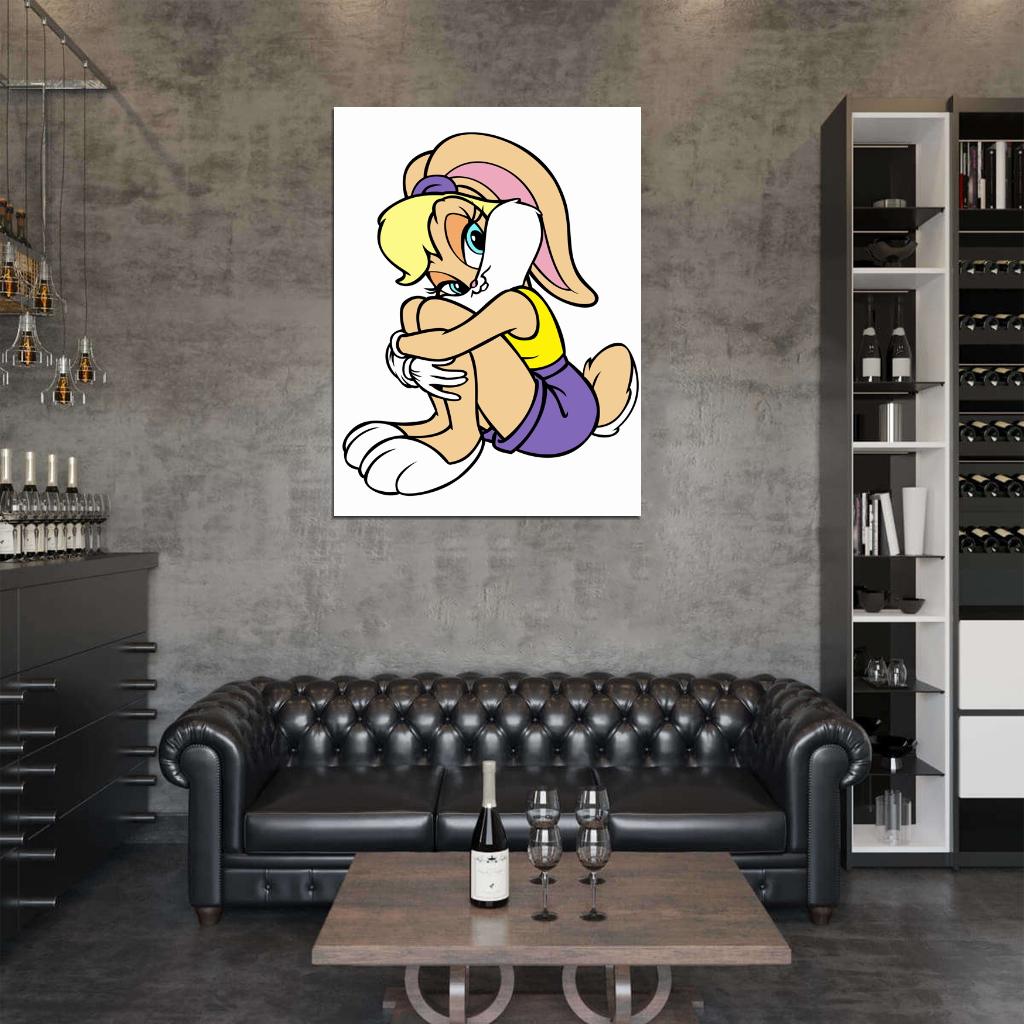 Lola Bunny Cute Beautiful Looney Tunes Cartoon Art Wall Art Print Poster