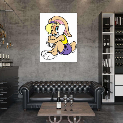 Lola Bunny Cute Beautiful Looney Tunes Cartoon Art Wall Art Print Poster