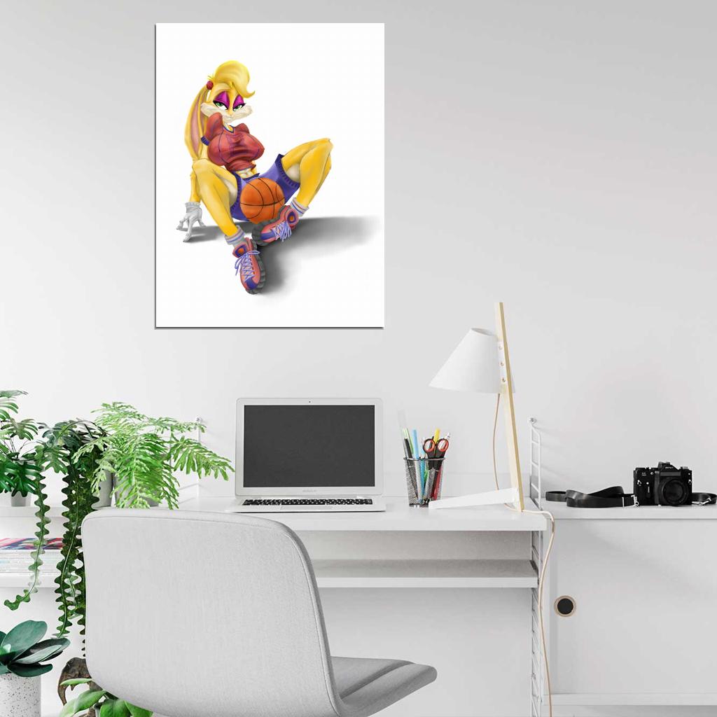 Lola Bunny Hot Sexy Basketball Looney Tunes Cartoon Art Wall Art Print Poster
