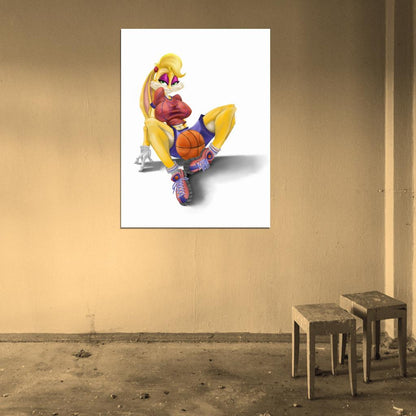 Lola Bunny Hot Sexy Basketball Looney Tunes Cartoon Art Wall Art Print Poster