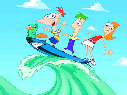 Phineas and Ferb Amazing Cool Cartoon Art Wall Art Print Poster