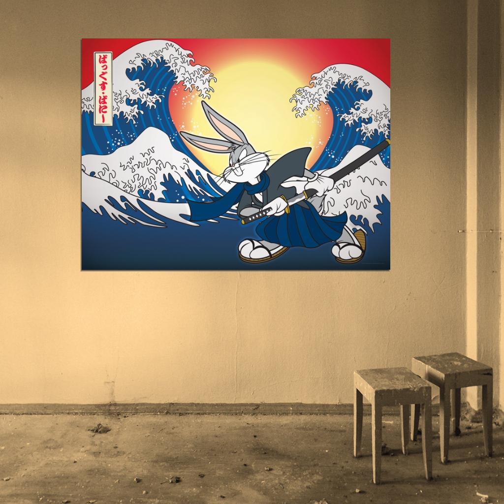 Bugs Bunny Looney Tunes Cool Amazing Art Wall Art Print Poster