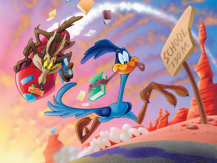 Wile E. Coyote The Road Runner ACME Rocket Looney Tunes Cool Amazing Funny Art Wall Art Print Poster