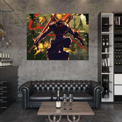 Strider Hiryu Anime Manga Video Game Art Wall Art Print Poster