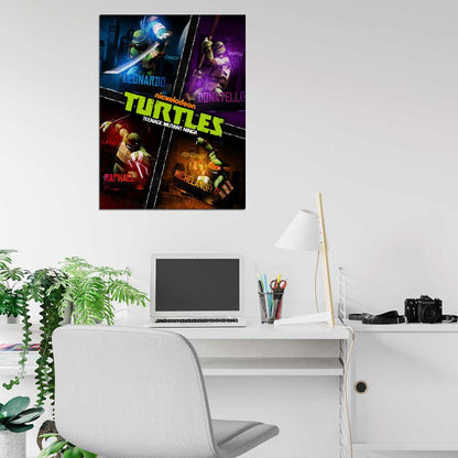 Teenage Mutant Ninja Turtles TV Series 2012 Characters Cool Art TMNT Wall Art Print Poster