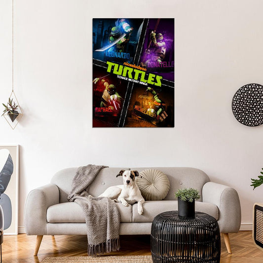 Teenage Mutant Ninja Turtles TV Series 2012 Characters Cool Art TMNT Wall Art Print Poster