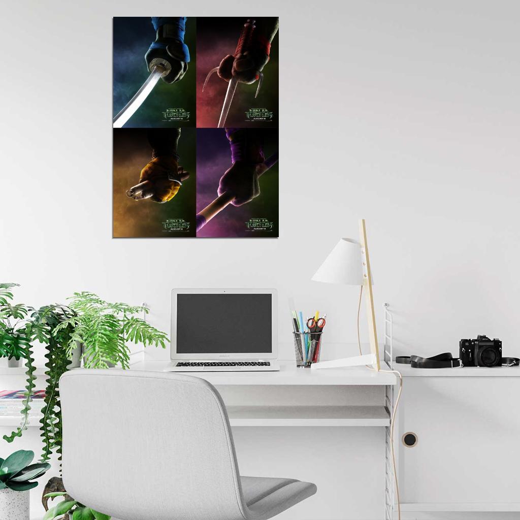 Teenage Mutant Ninja Turtles 2014 Movie Characters Art TMNT Wall Art Print Poster