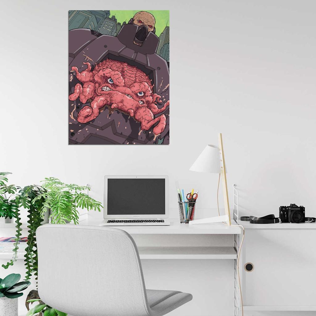 Krang Teenage Mutant Ninja Turtles Classic Awesome Art TMNT Wall Art Print Poster
