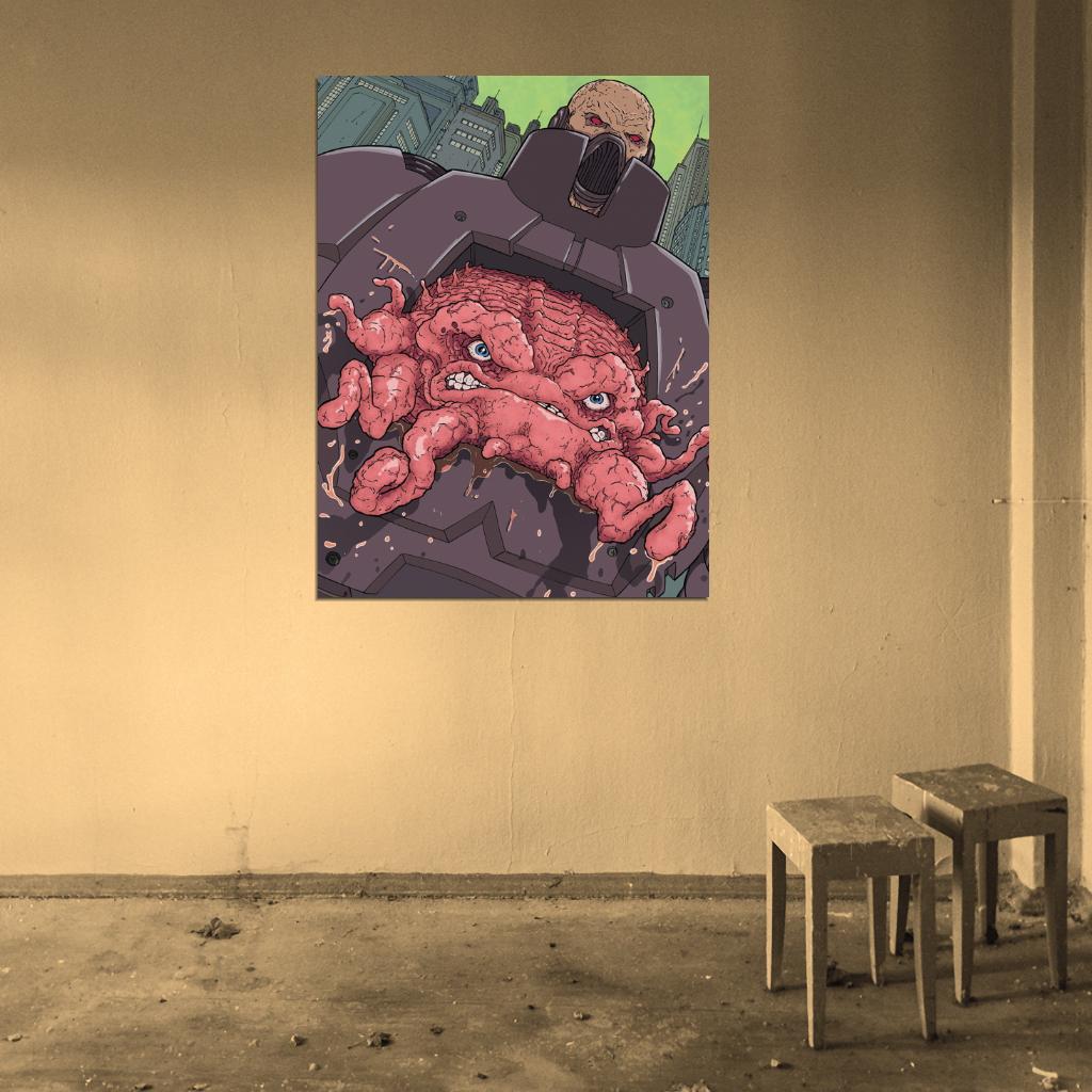 Krang Teenage Mutant Ninja Turtles Classic Awesome Art TMNT Wall Art Print Poster