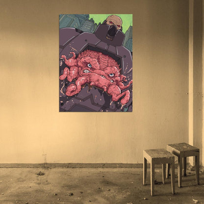 Krang Teenage Mutant Ninja Turtles Classic Awesome Art TMNT Wall Art Print Poster