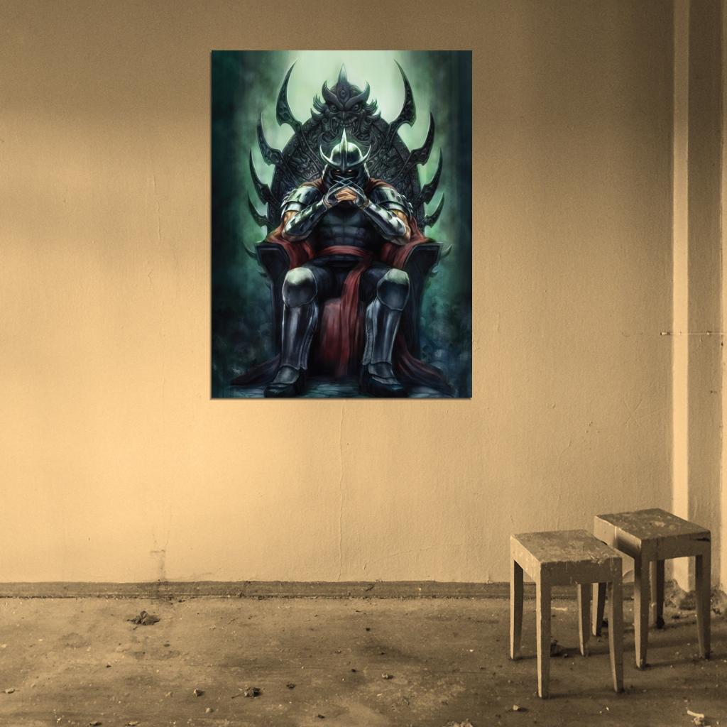 Shredder Oroku Saki Teenage Mutant Ninja Turtles Awesome Art TMNT Wall Art Print Poster