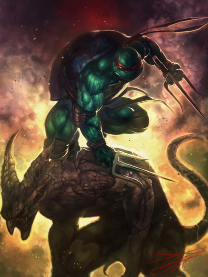 Raphael Teenage Mutant Ninja Turtles Awesome Dark Art TMNT Wall Art Print Poster