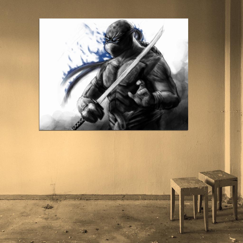 Leonardo Teenage Mutant Ninja Turtles Awesome Art TMNT Wall Art Print Poster