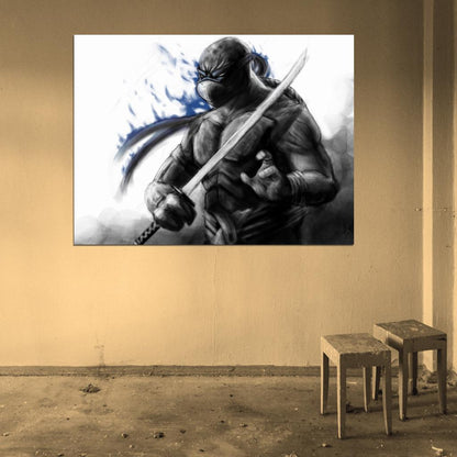 Leonardo Teenage Mutant Ninja Turtles Awesome Art TMNT Wall Art Print Poster