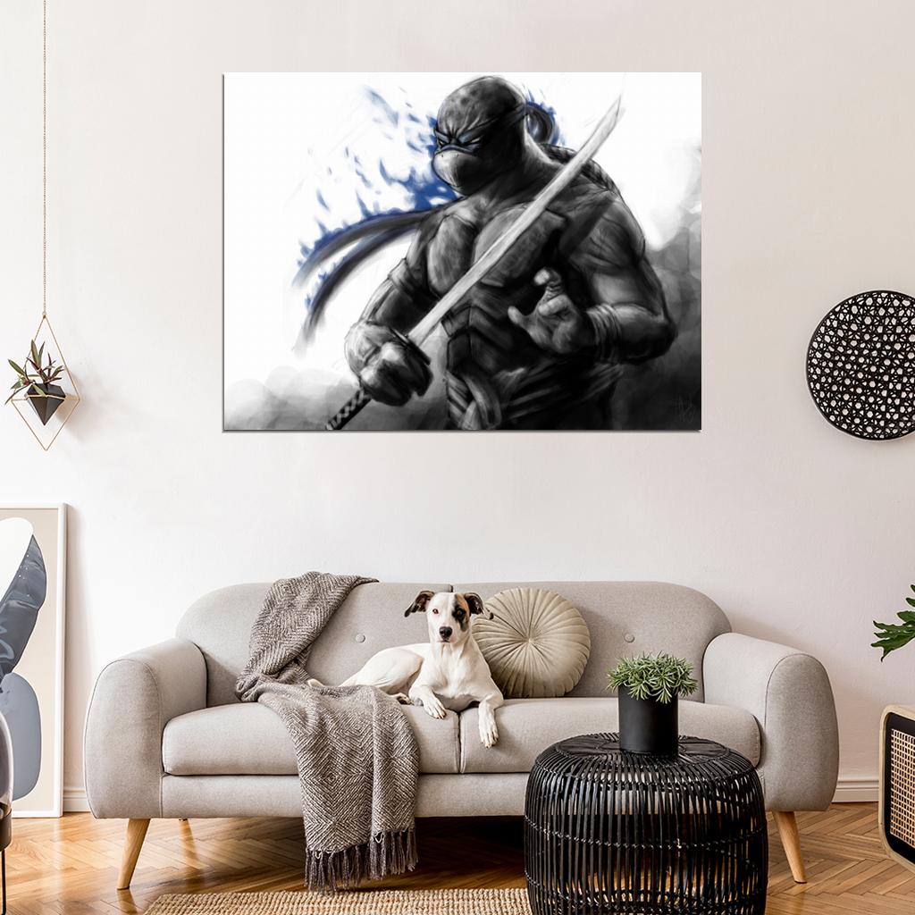 Leonardo Teenage Mutant Ninja Turtles Awesome Art TMNT Wall Art Print Poster