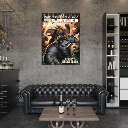 Bebop and Rocksteady Teenage Mutant Ninja Turtles Art TMNT Wall Art Print Poster