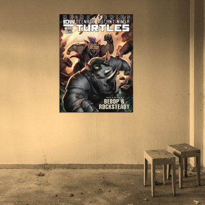 Bebop and Rocksteady Teenage Mutant Ninja Turtles Art TMNT Wall Art Print Poster