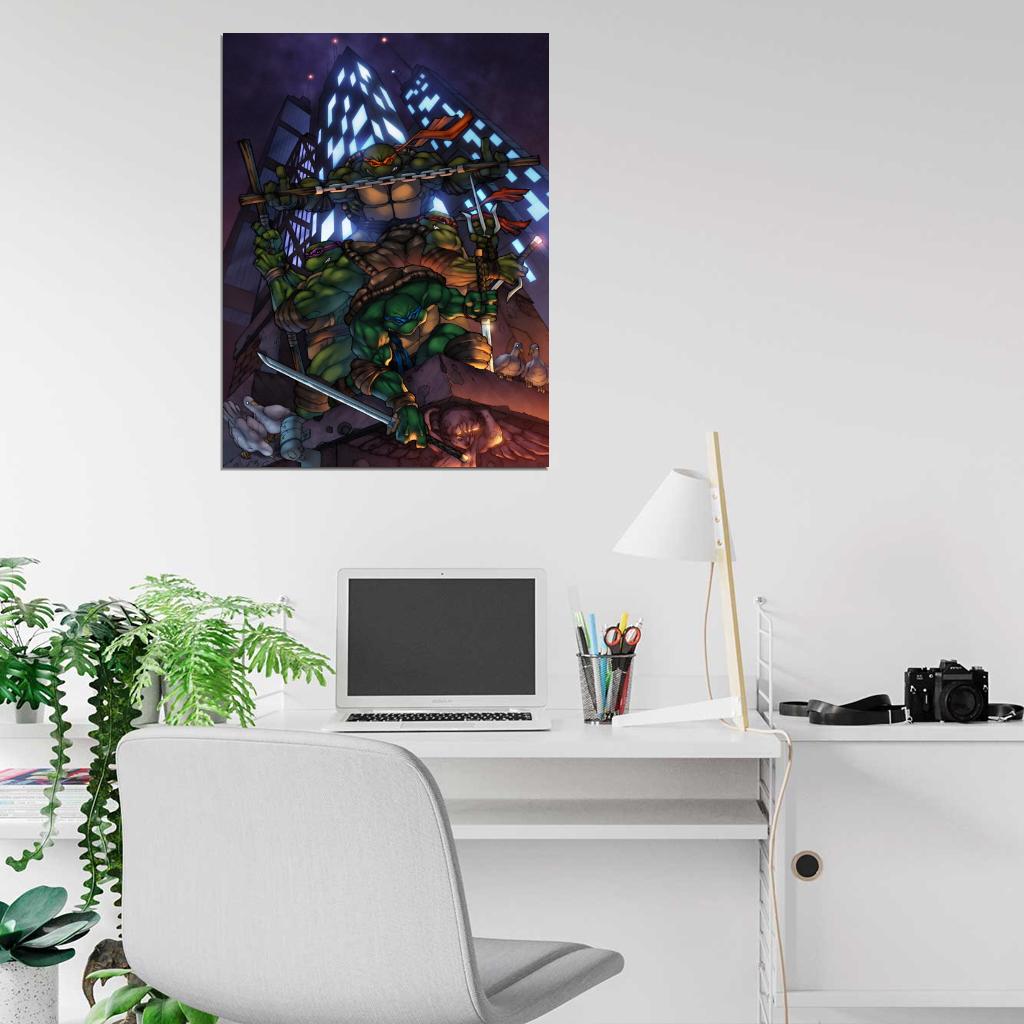 Teenage Mutant Ninja Turtles Cool Art TMNT Wall Art Print Poster