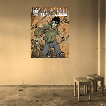 Casey Jones Teenage Mutant Ninja Turtles Cool Art TMNT Wall Art Print Poster