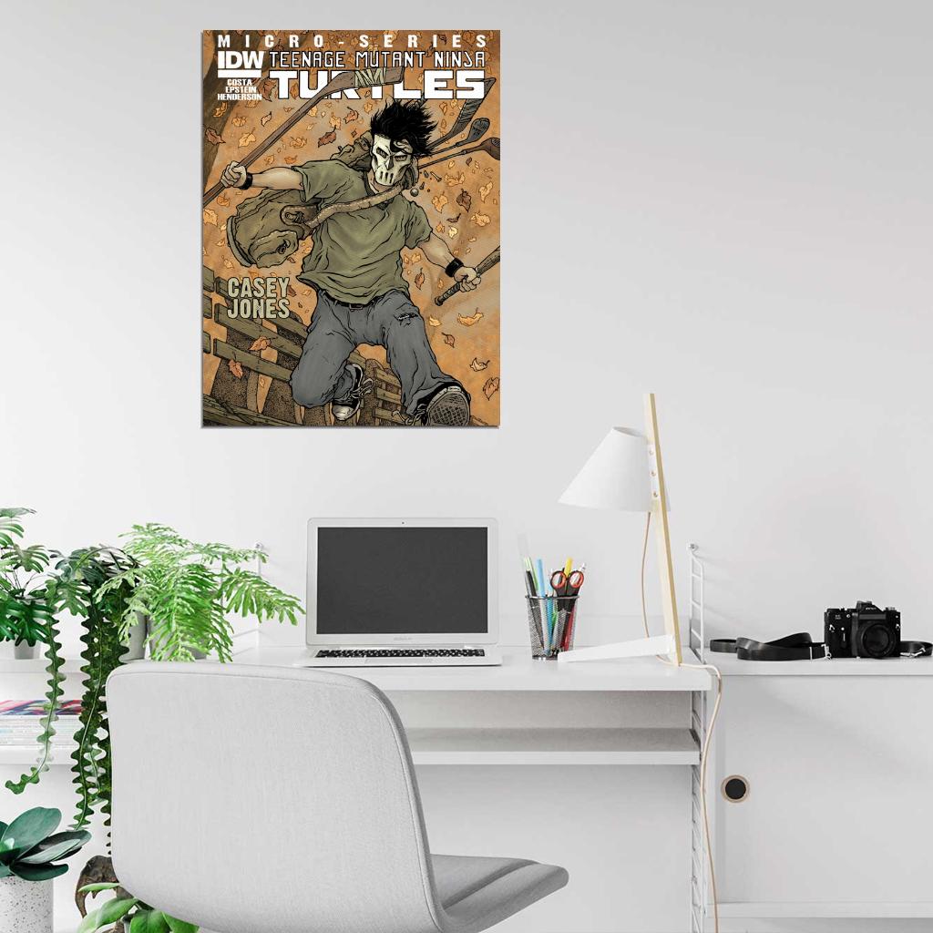 Casey Jones Teenage Mutant Ninja Turtles Cool Art TMNT Wall Art Print Poster