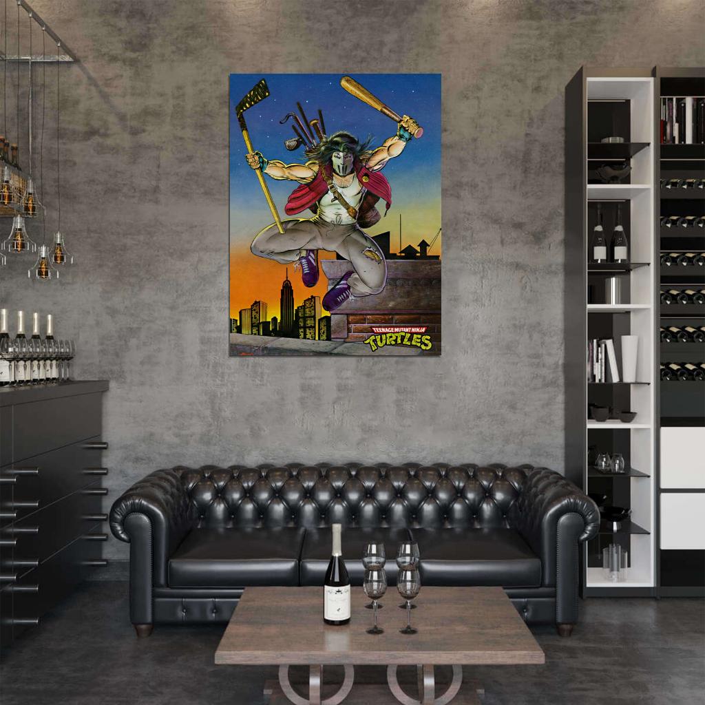 Casey Jones Teenage Mutant Ninja Turtles Cool Art TMNT Wall Art Print Poster