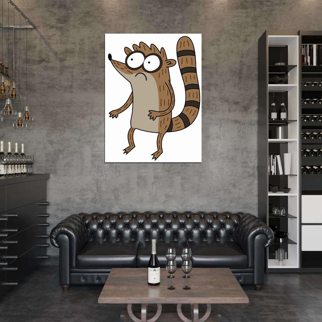 Rigby Cool The Regular Show Cartoon TV Series Art Wall Art Print Poster